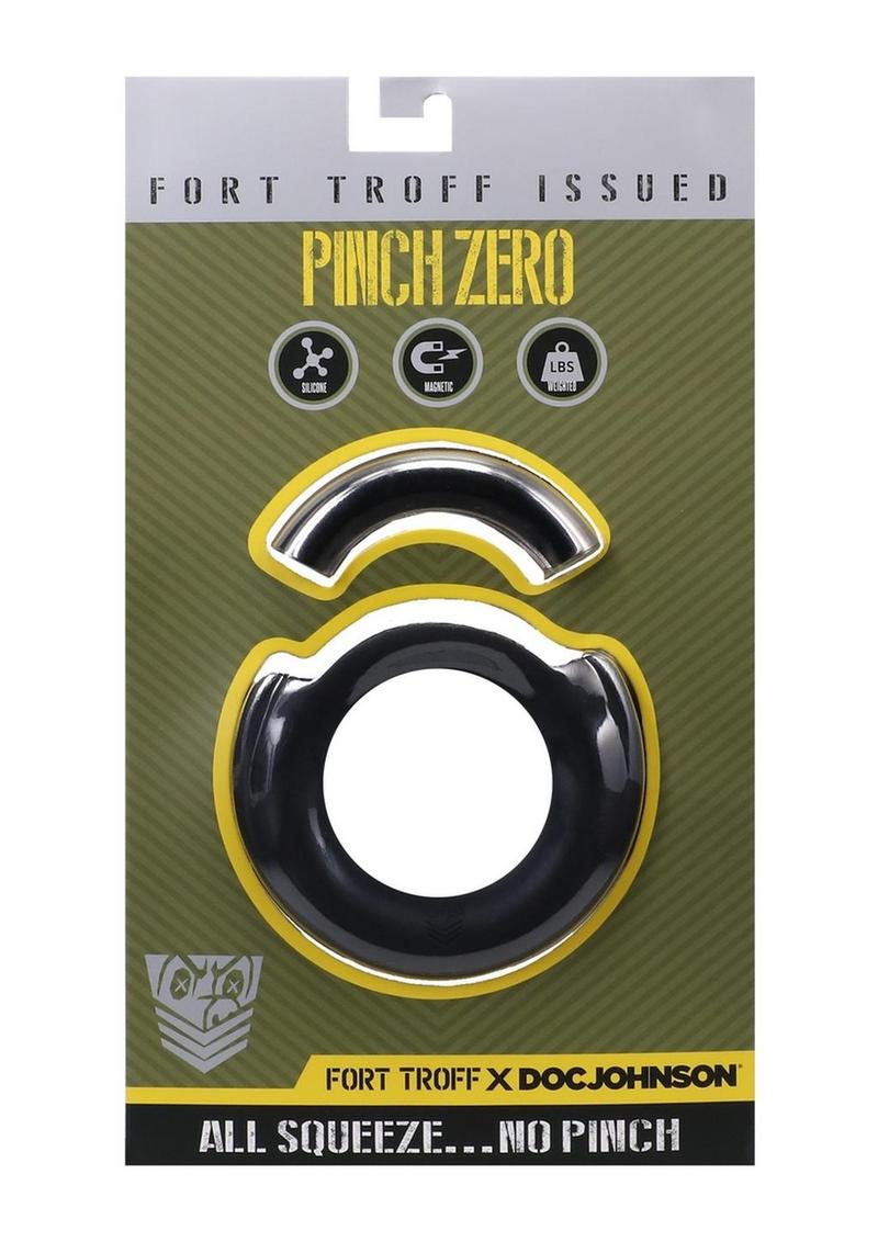 Load image into Gallery viewer, Fort Troff Pinch Zero Silicone Ring - Black/Metal
