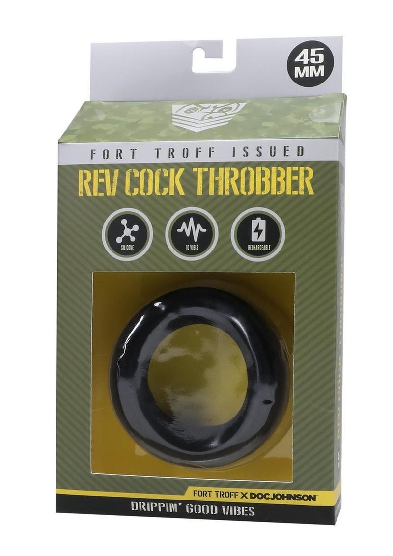 Load image into Gallery viewer, Fort Troff Rev Cock Throbber Rechargeable Silicone Cock Ring - Black
