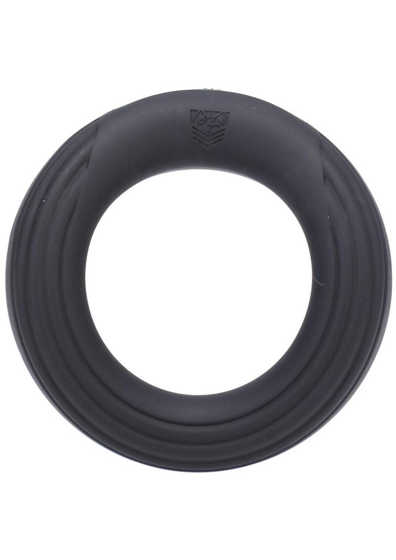 Load image into Gallery viewer, Fort Troff Rev Cock Throbber Rechargeable Silicone Cock Ring - Black - Large
