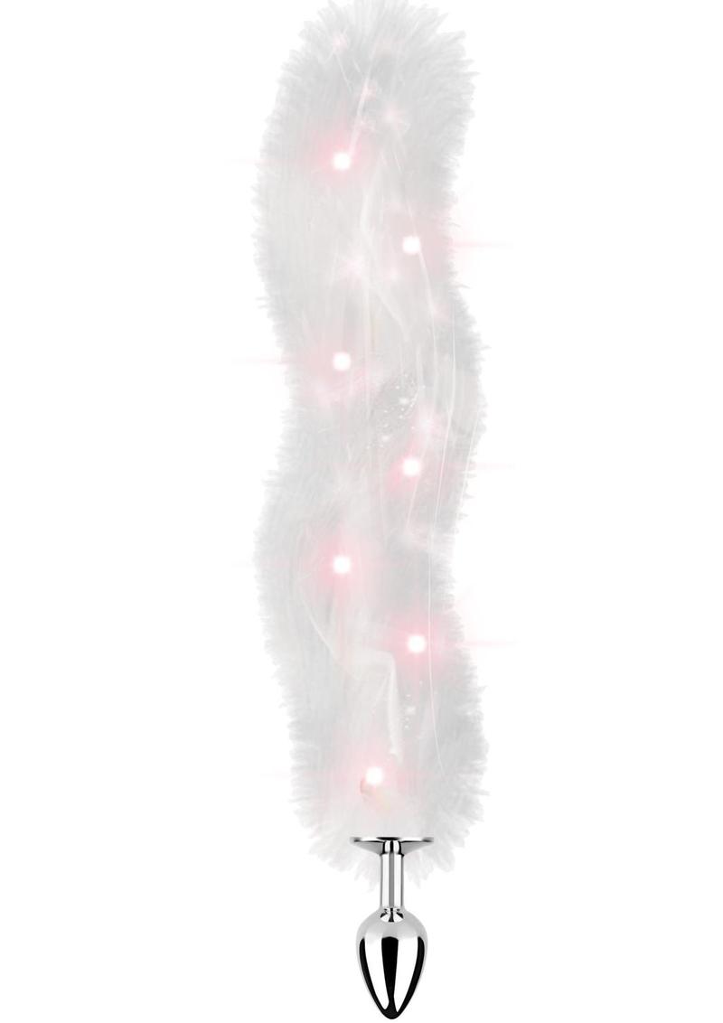 Load image into Gallery viewer, Foxy Tail Silicone Butt Plug - White

