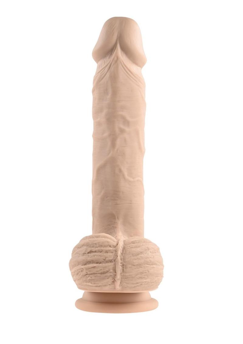 Load image into Gallery viewer, Full Monty Silicone Rechargeable Realistic Dildo with Remote - Vanilla - 9in
