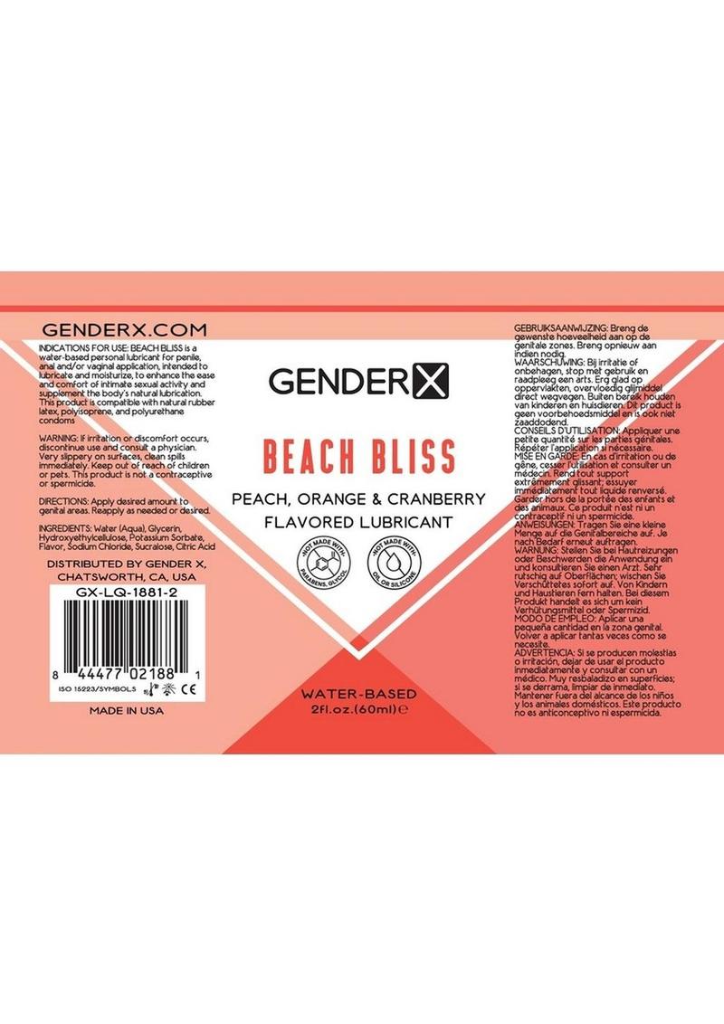 Load image into Gallery viewer, Gender X Beach Bliss Water Based Flavored Lubricant 2oz. - Peach
