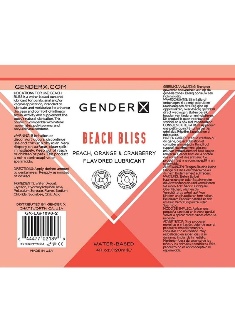 Load image into Gallery viewer, Gender X Beach Bliss Water Based Flavored Lubricant 4oz. - Peach
