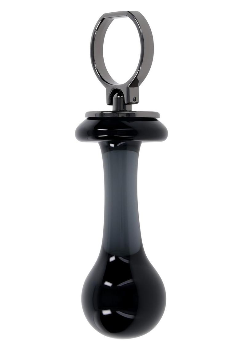 Load image into Gallery viewer, Gender X Blow Pop Glass Anal Plug - Black
