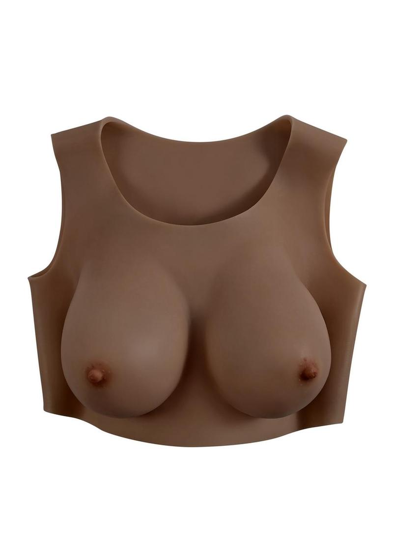 Load image into Gallery viewer, Gender X Breast Plate Silicone D Cup - Chocolate
