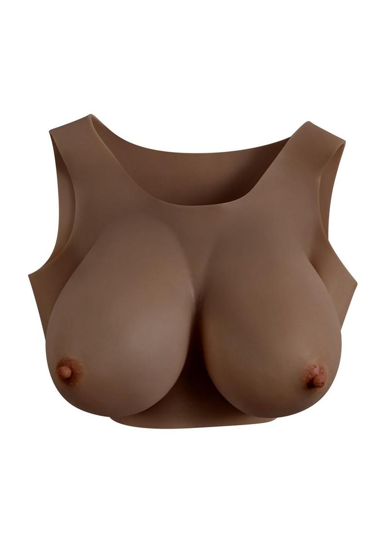 Load image into Gallery viewer, Gender X Breast Plate Silicone E Cup - Chocolate
