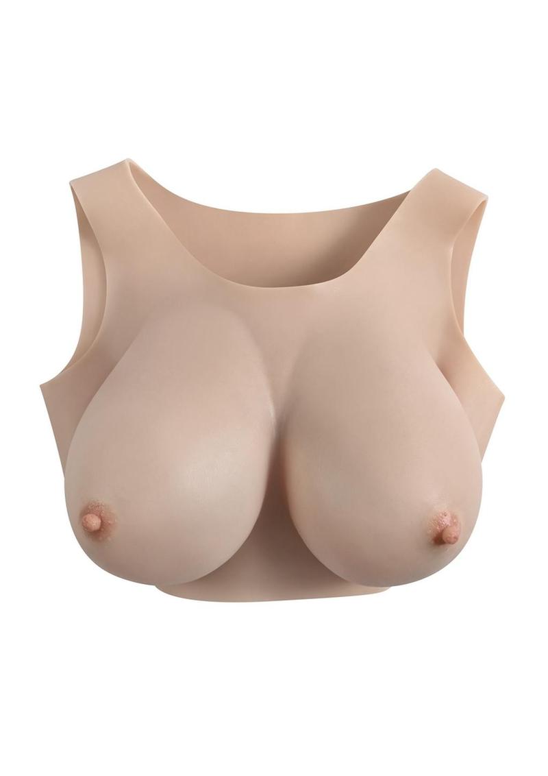 Load image into Gallery viewer, Gender X Breast Plate Silicone E Cup - Vanilla
