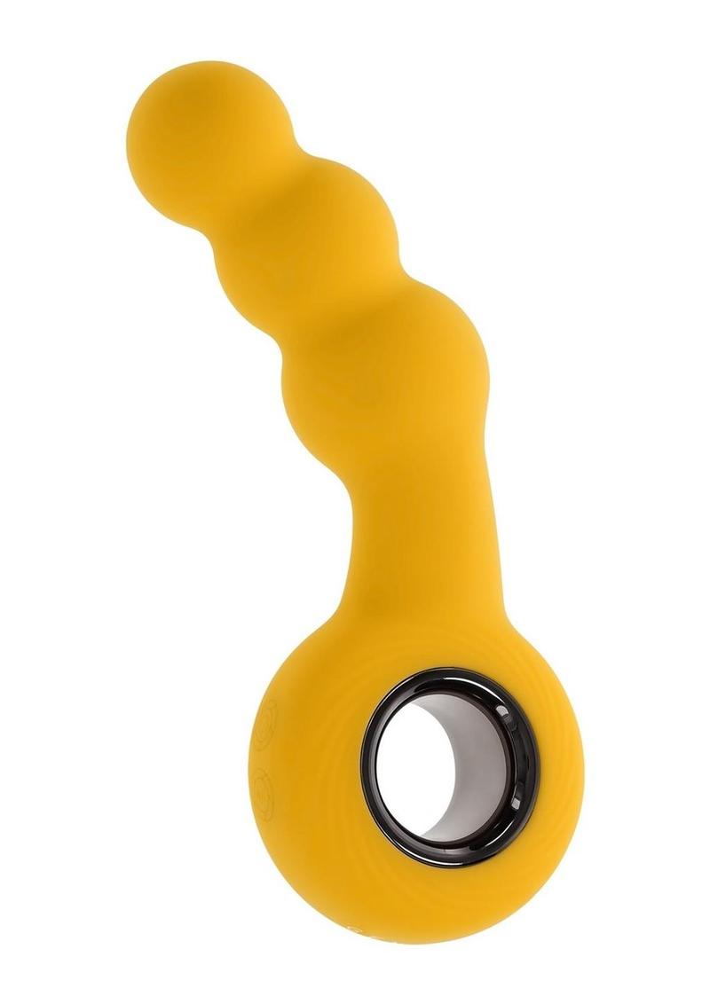 Load image into Gallery viewer, Gender X Bumble Rechargeable Silicone Anal Beads - Yellow
