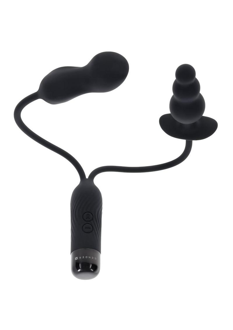 Load image into Gallery viewer, Gender X Double My Pleasure Rechargeable Silicone Dual Vibrator
