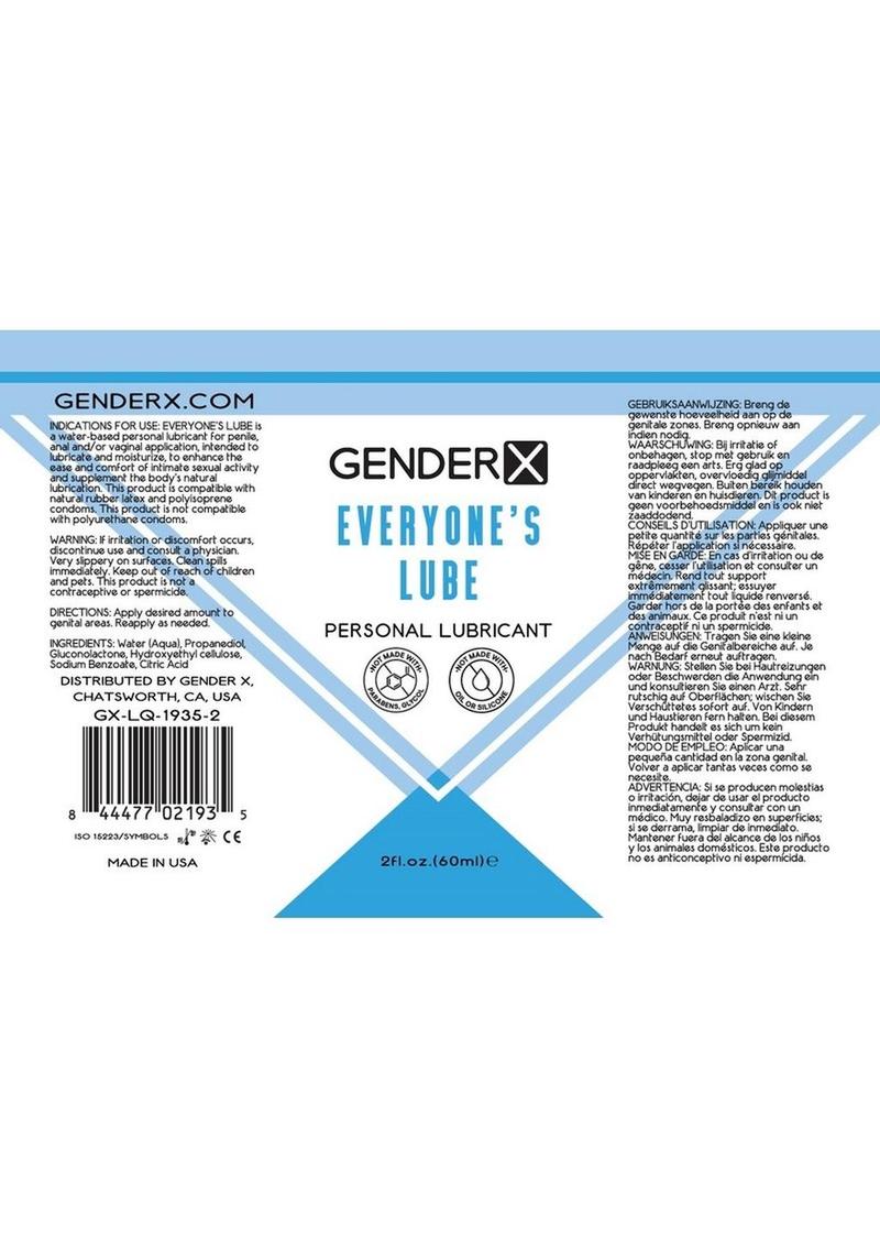 Load image into Gallery viewer, Gender X Everyone&#39;s Lube Water Based Lubricant - 2oz
