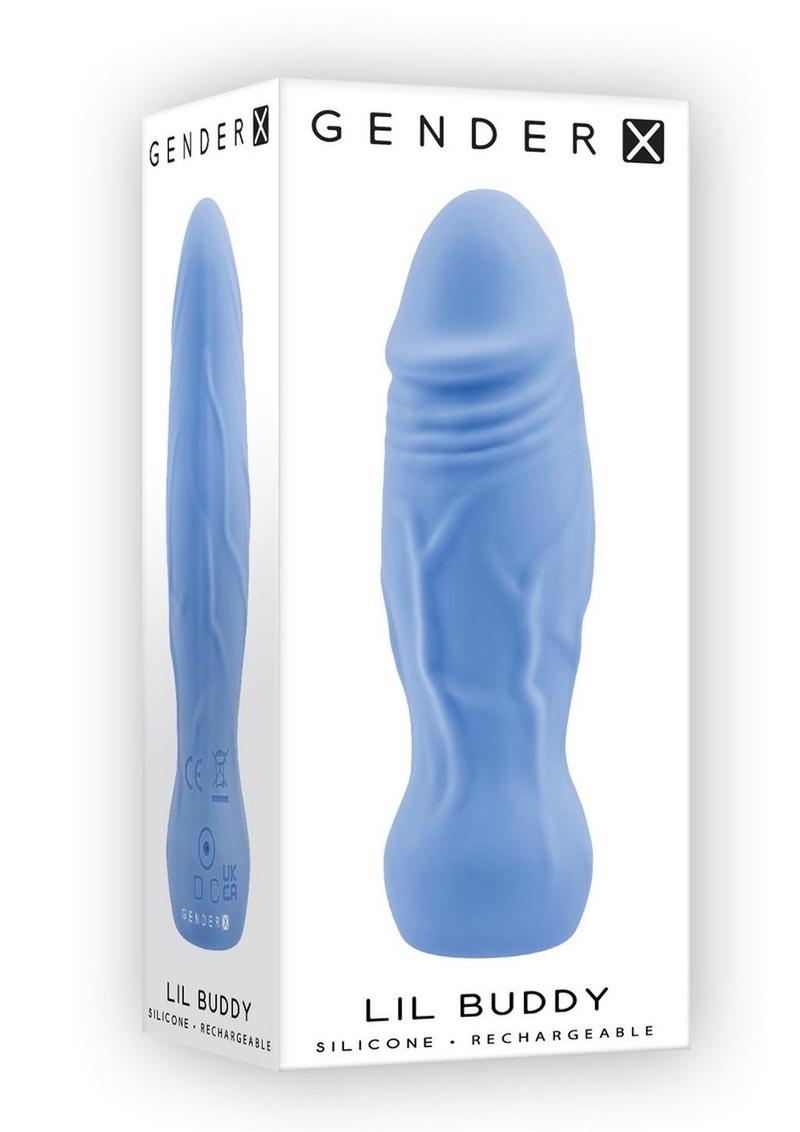 Load image into Gallery viewer, Gender X Lil Buddy Rechargeable Silicone Bullet - Blue
