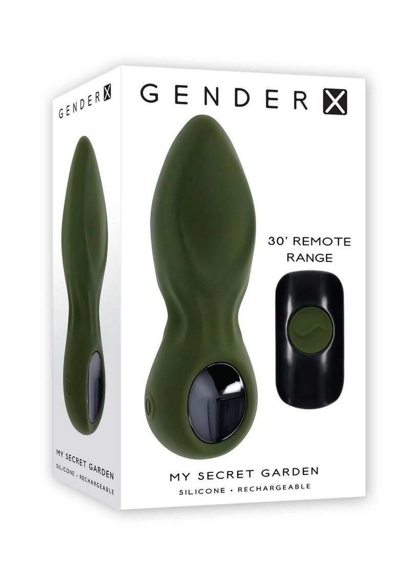 Load image into Gallery viewer, Gender X My Secret Garden Rechargeable Silicone Anal Plug with Remote - Green
