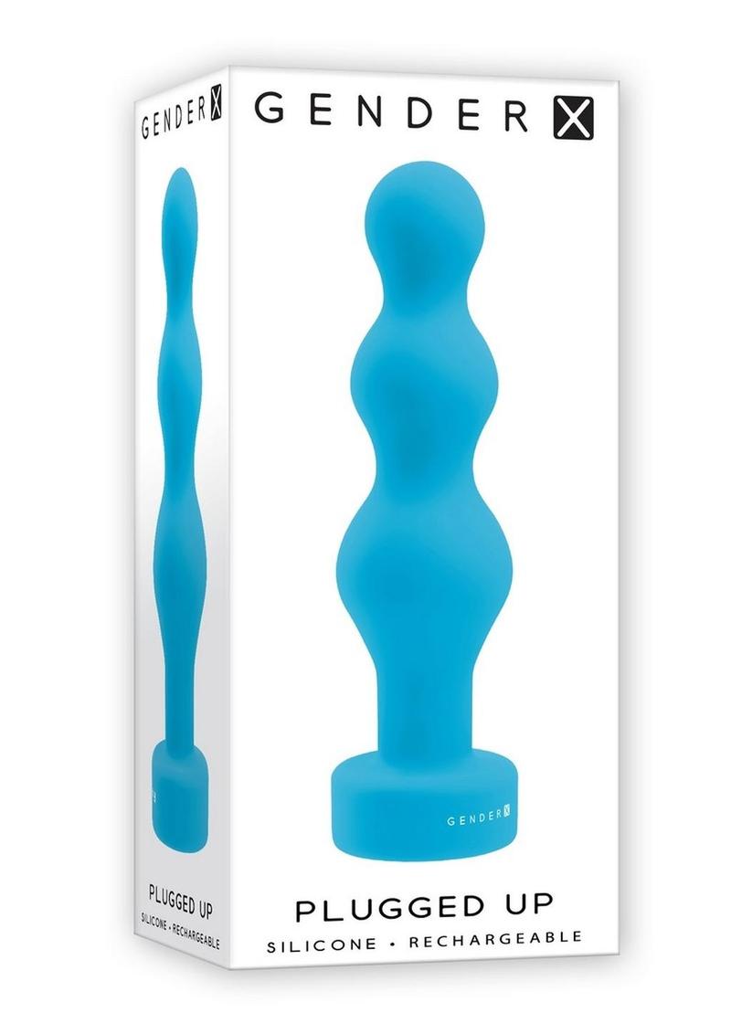 Load image into Gallery viewer, Gender X Plugged Up Rechargeable Silicone Anal Beads - Blue
