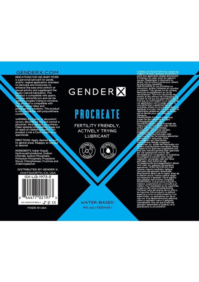 Load image into Gallery viewer, Gender X Procreate Water Based Lubricant - 4oz
