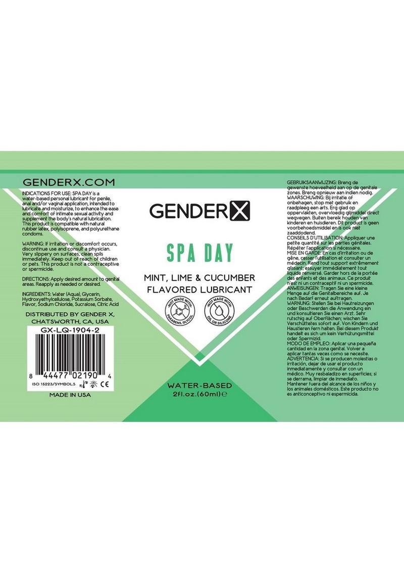 Load image into Gallery viewer, Gender X Spa Day Water Based Flavored Lubricant 2oz - Mint
