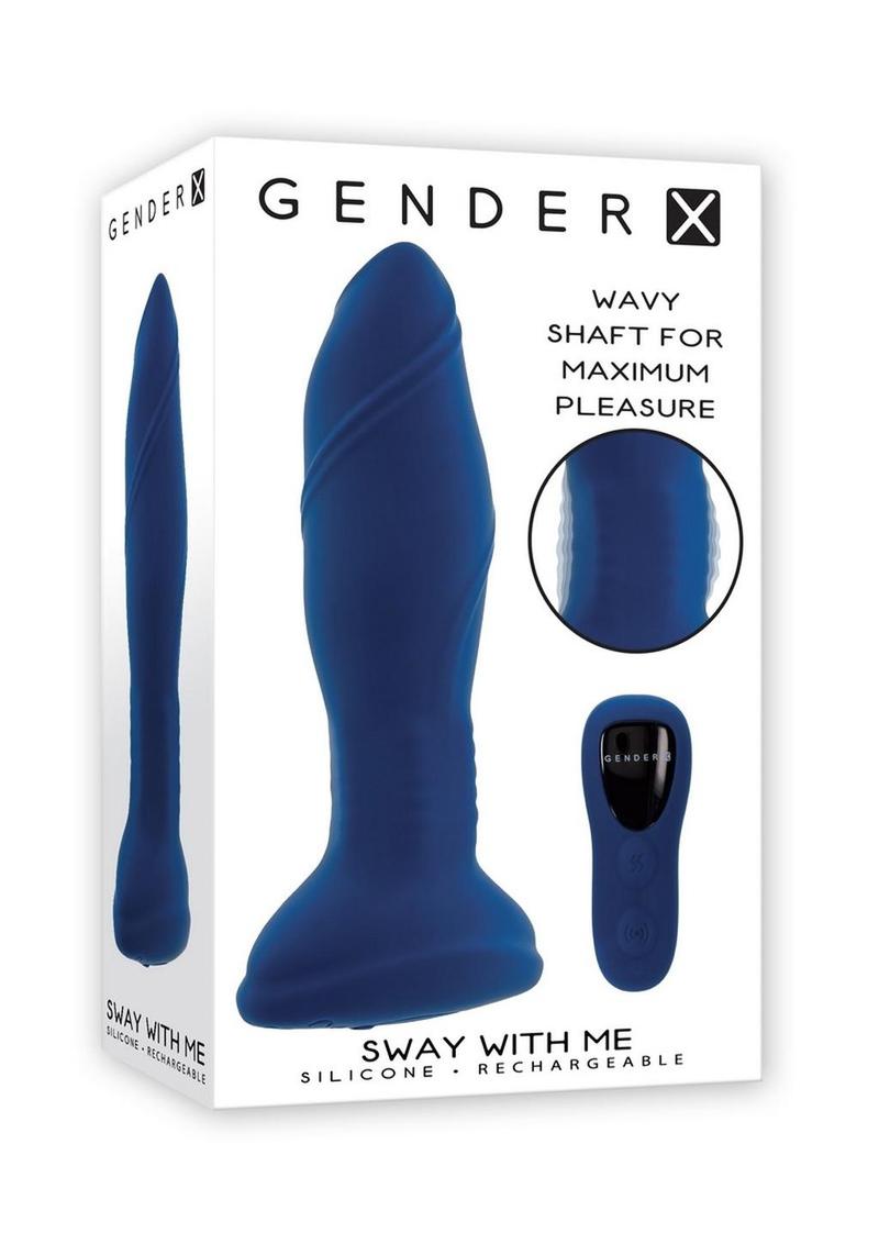 Load image into Gallery viewer, Gender X Sway with Me Rechargeable Silicone Anal Plug with Remote - Blue
