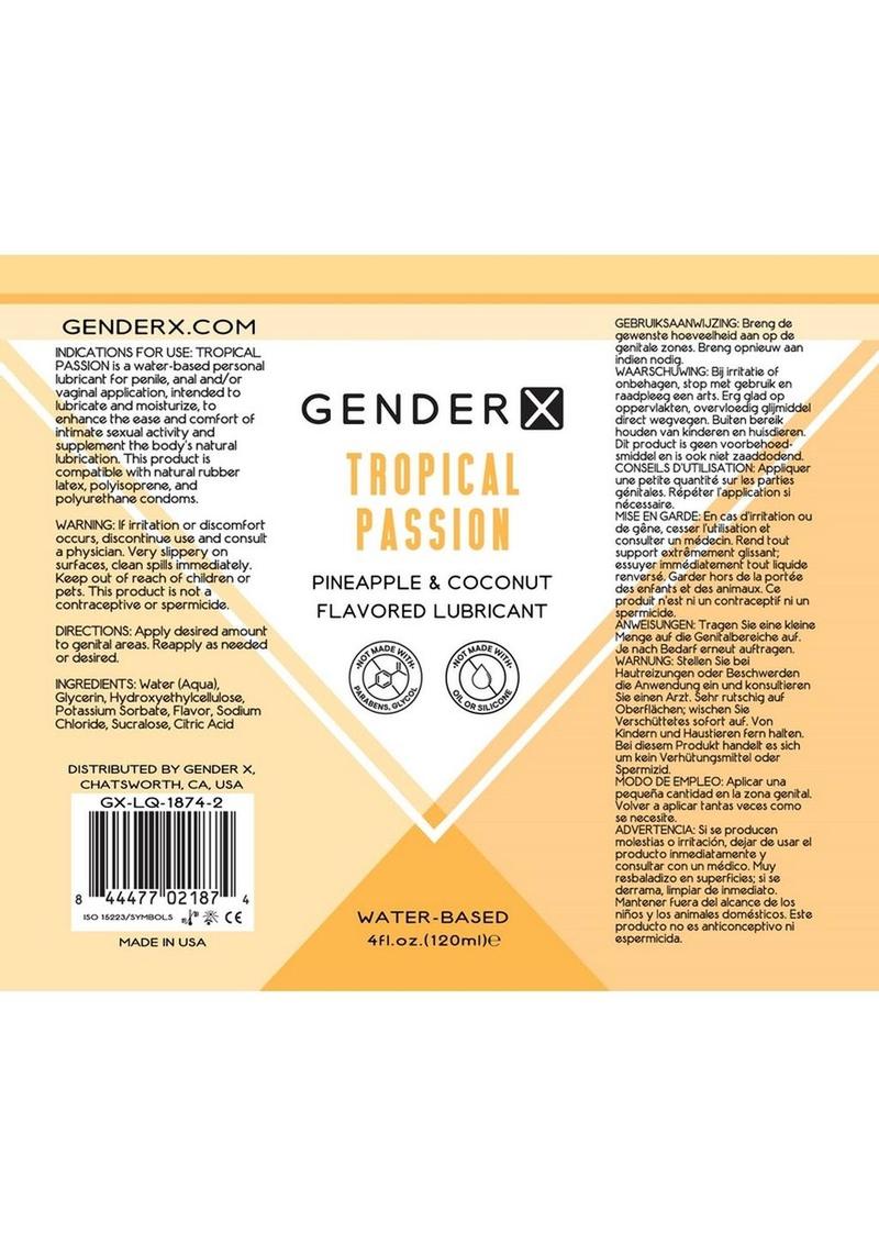 Load image into Gallery viewer, Gender X Tropical Passion Water Based Flavored Lubricant - 4oz.
