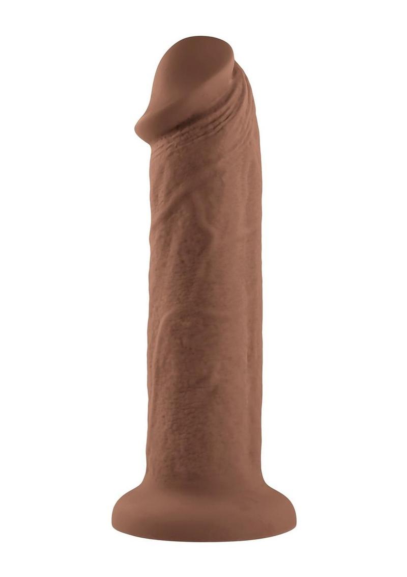 Load image into Gallery viewer, Girthy Vibrating Rechargeable Silicone Dildo - Caramel - 7in
