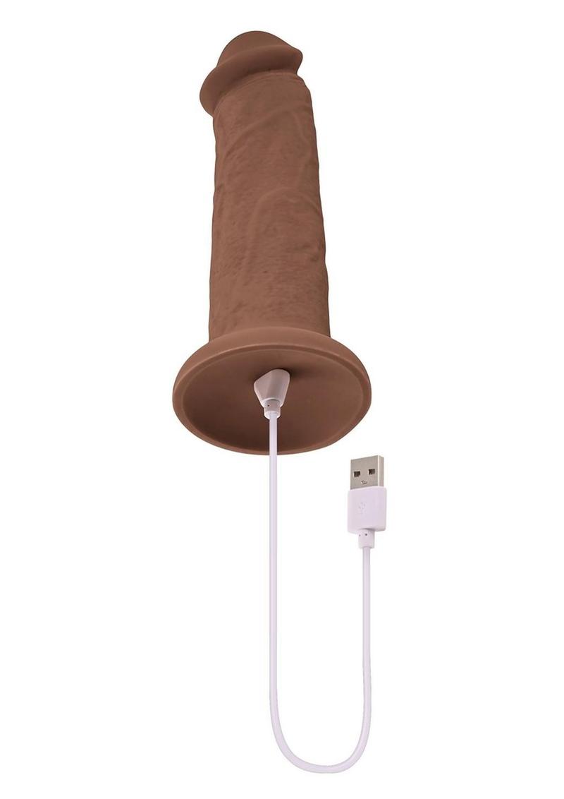 Load image into Gallery viewer, Girthy Vibrating Rechargeable Silicone Dildo
