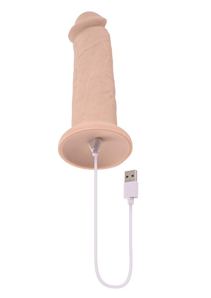 Load image into Gallery viewer, Girthy Vibrating Rechargeable Silicone Dildo
