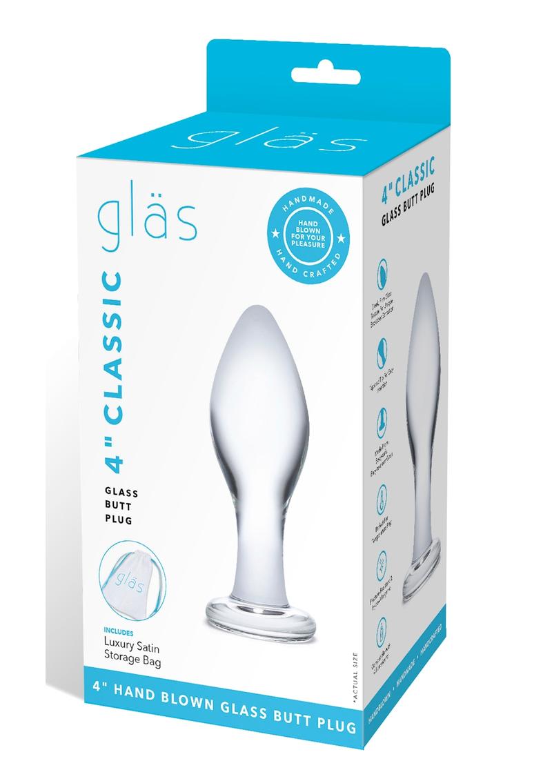 Load image into Gallery viewer, Glas Classic Glass Butt Plug - Clear - 4in
