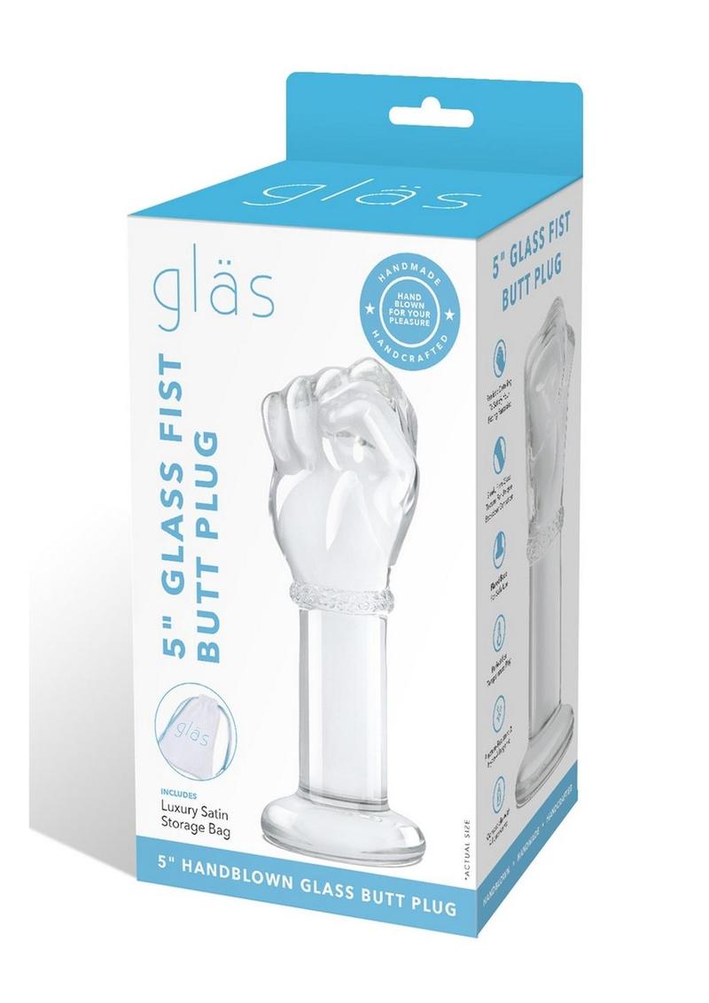 Load image into Gallery viewer, Glas Fist Glass Butt Plug - Clear - 5in
