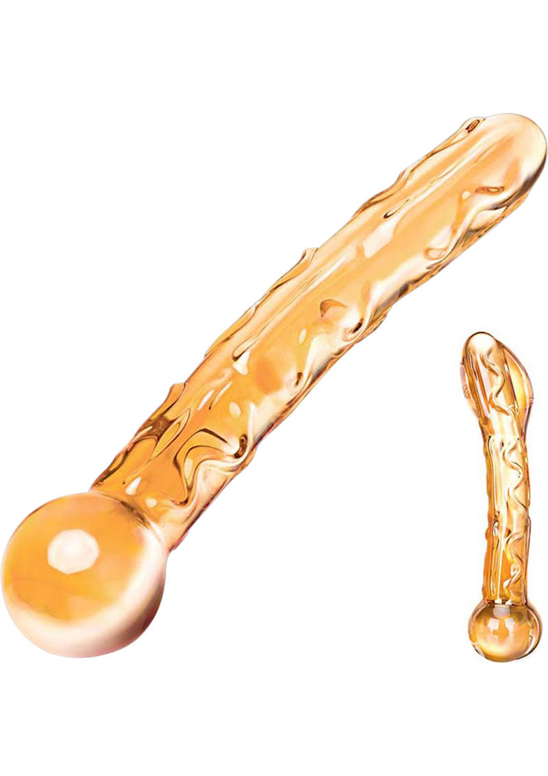 Load image into Gallery viewer, Glas Orange Tickler Glass Dildo - Orange
