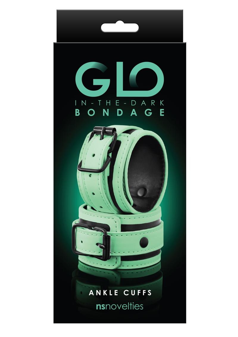 Load image into Gallery viewer, Glo Bondage Glow In The Dark Ankle Cuff - Glow In The Dark/Green
