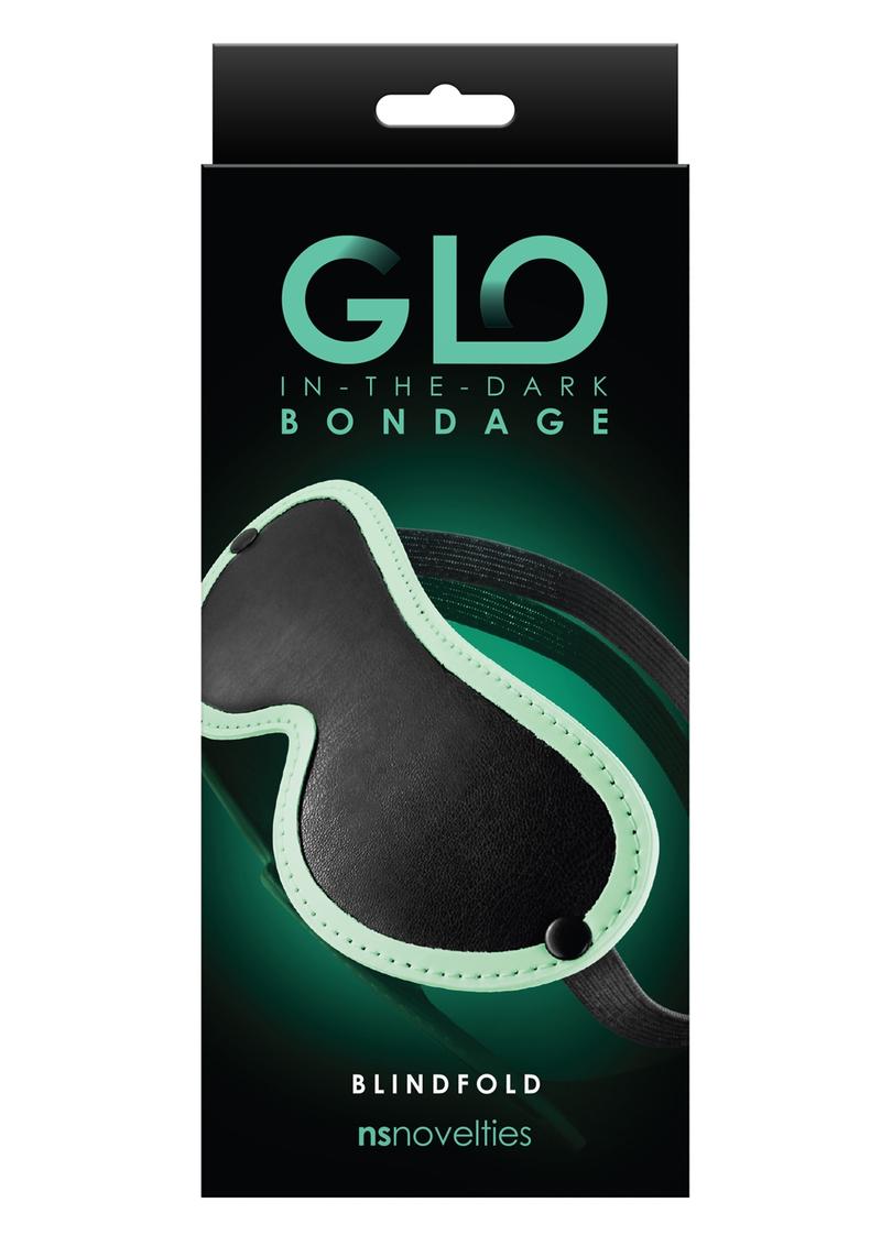 Load image into Gallery viewer, Glo Bondage Glow In The Dark Blindfold - Glow In The Dark/Green
