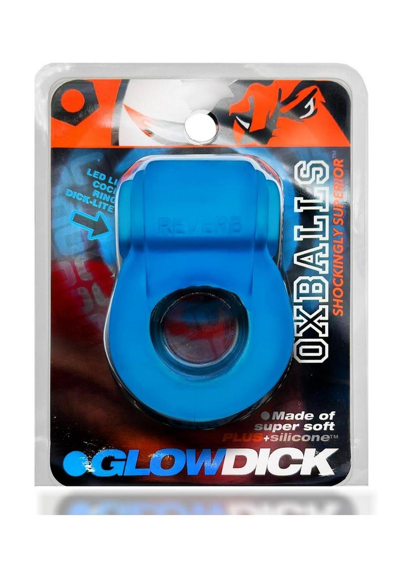 Load image into Gallery viewer, Glowdick Silicone Cockring with Led - Blue Ice - Blue
