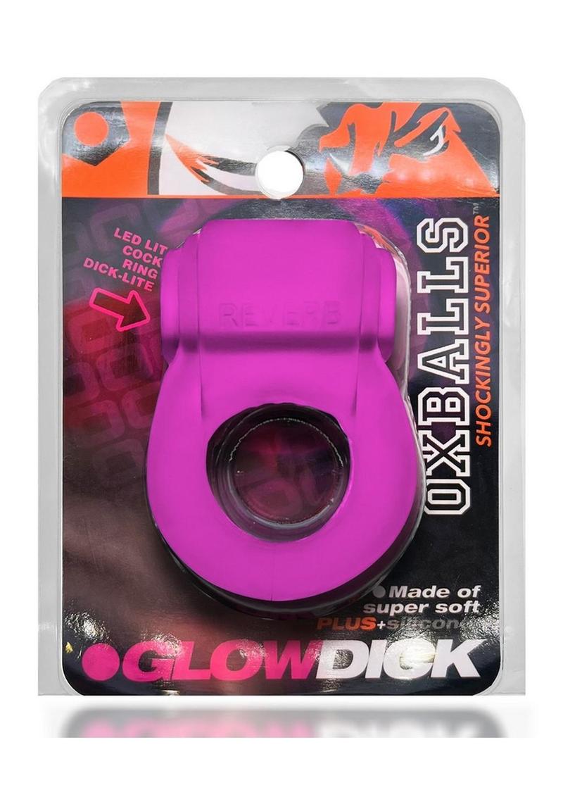 Load image into Gallery viewer, Glowdick Silicone Cockring with Led - Pink Ice - Pink
