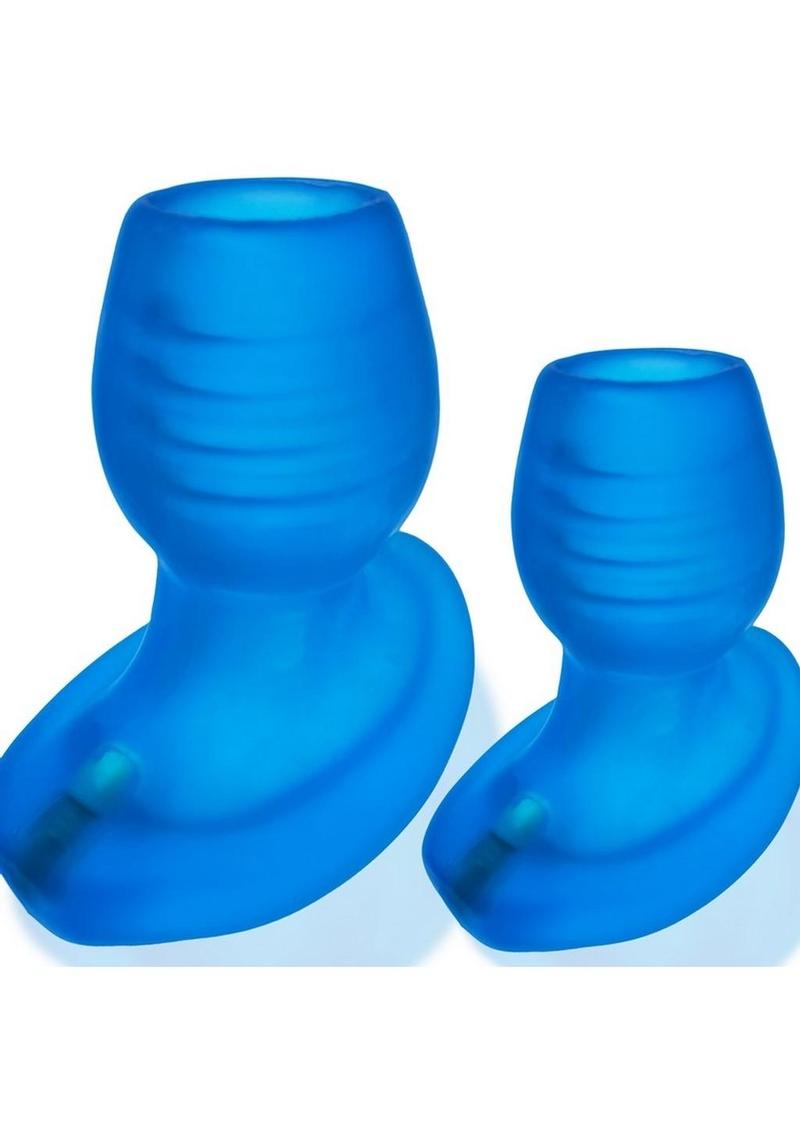 Load image into Gallery viewer, Glowhole 1 Hollow Buttplug with Led Insert - Small - Blue Morph
