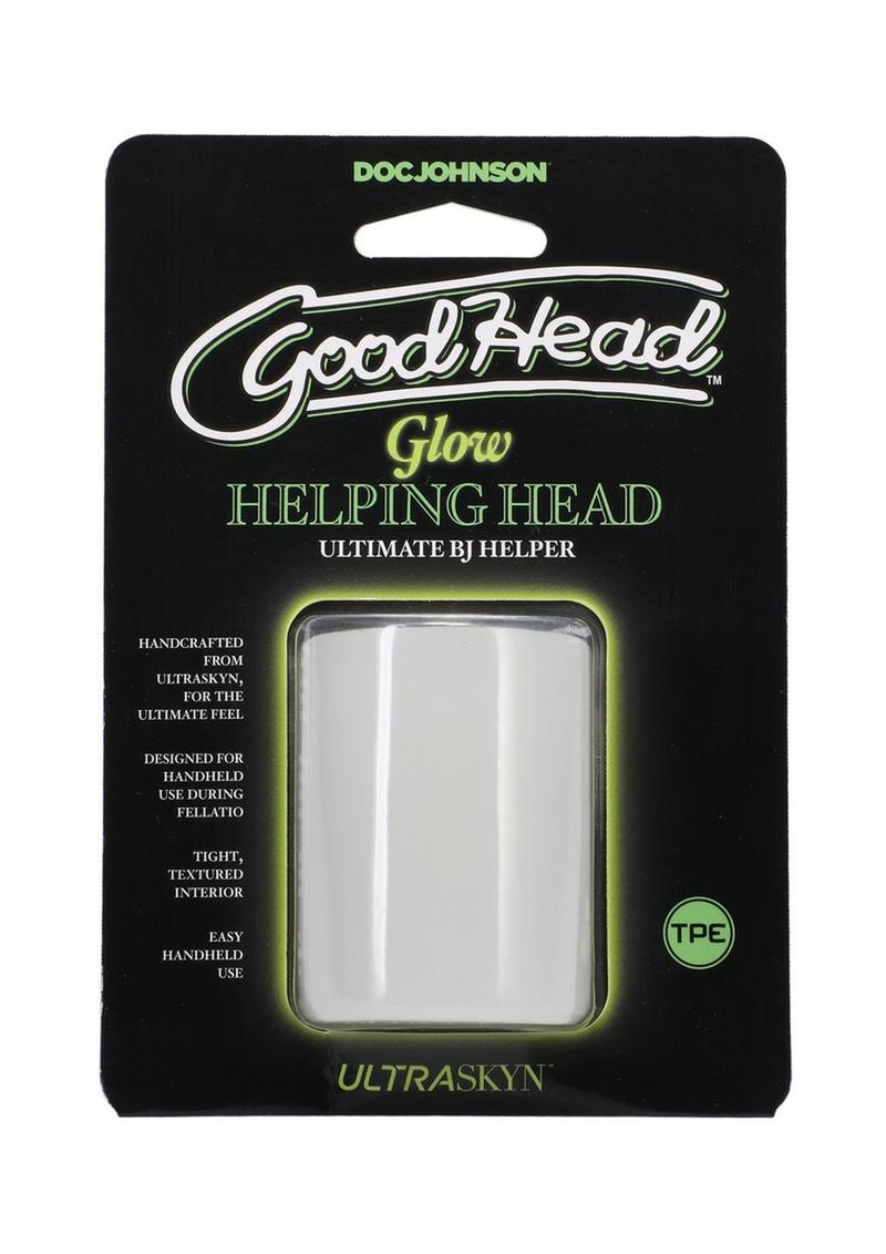 Load image into Gallery viewer, Goodhead Glow Helping Head Glow In The Dark Mini Stroker - Glow In The Dark/Green
