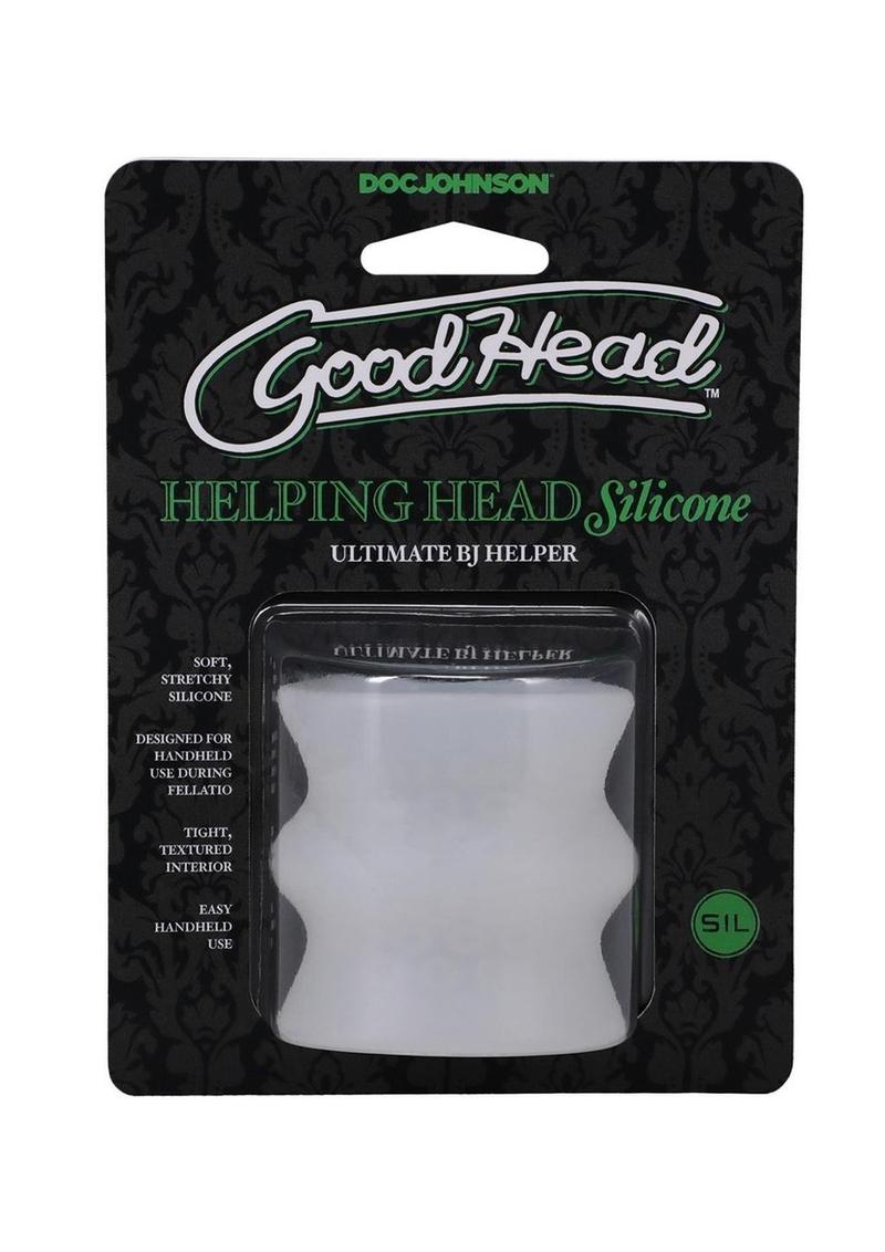 Load image into Gallery viewer, Goodhead Helping Head Silicone Stroker - Frost/White
