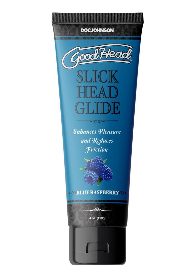 Load image into Gallery viewer, Goodhead Slick Head Glide Water Based Flavored Lubricant Blue Raspberry - 4oz

