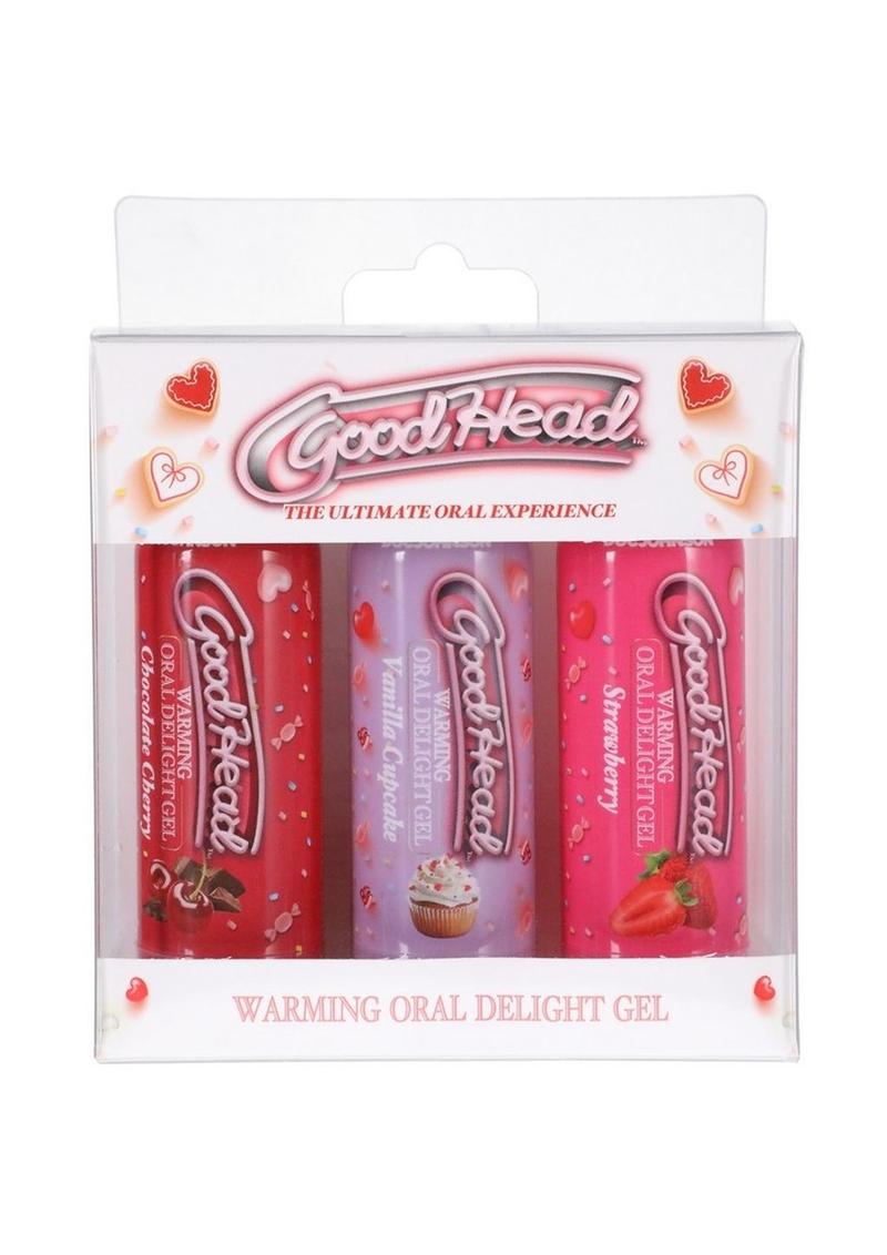 Load image into Gallery viewer, Goodhead Warming Oral Delight Gel Assorted Flavors - 2oz - 3 Pack
