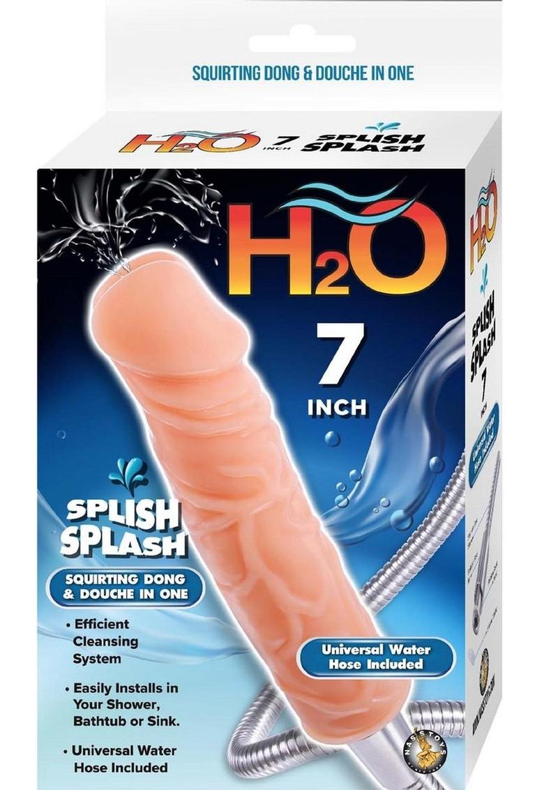 Load image into Gallery viewer, H2o Splish Splash Squirting Dong Douche - Vanilla - 7in
