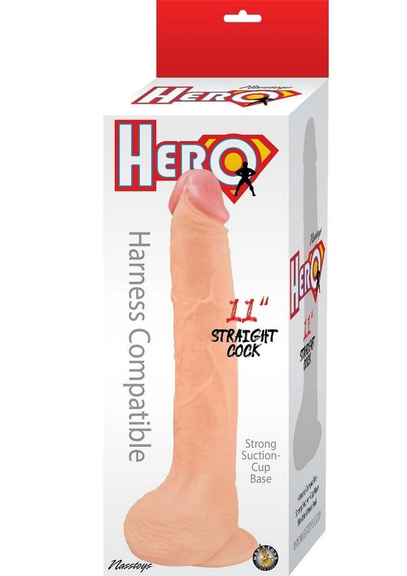 Load image into Gallery viewer, Hero Straight Cock Realistic Dildo with Suction Cup - Vanilla - 11in
