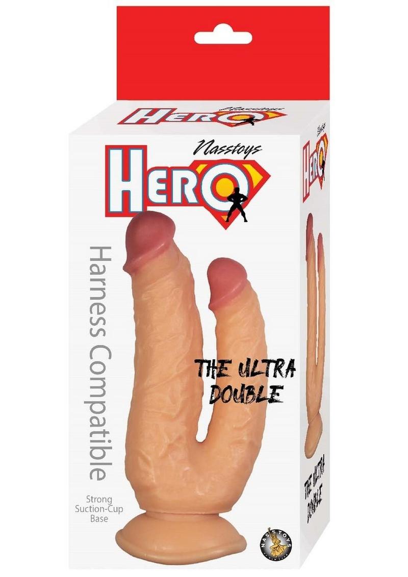 Load image into Gallery viewer, Hero The Ultra Double Dildo with Suction Cup - Vanilla
