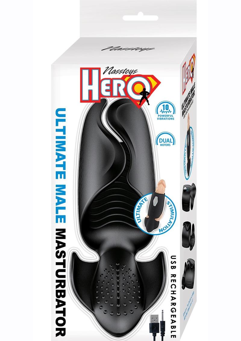 Load image into Gallery viewer, Hero Ultimate Rechargeable Silicone Masturbator - Black
