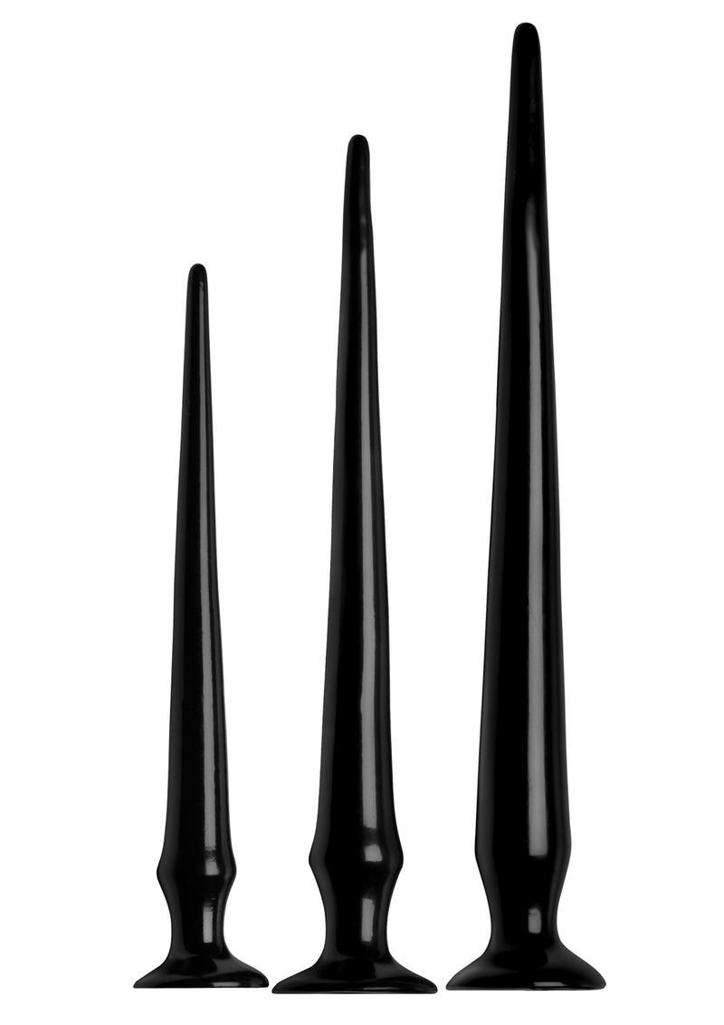 Load image into Gallery viewer, Hosed Slim Tapered Anal Hose Trainer - Black - 3 Piece/Set
