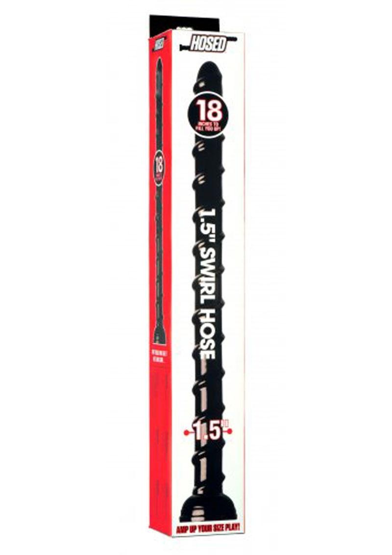 Load image into Gallery viewer, Hosed Swirl Hose 1.5in - 18in Long - Black
