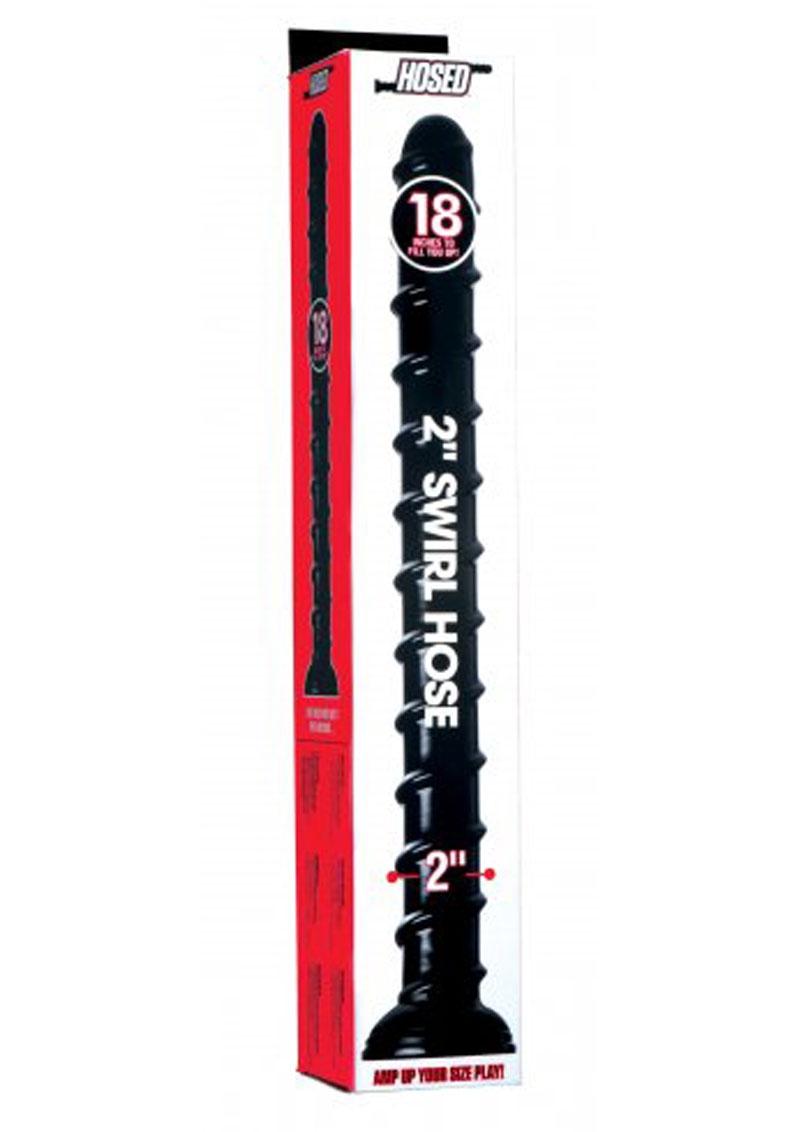 Load image into Gallery viewer, Hosed Swirl Hose 2in - 18in Long - Black
