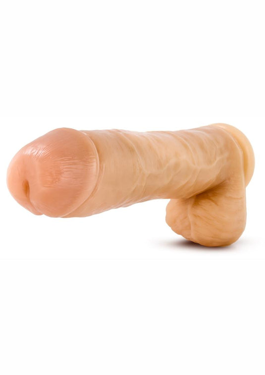 Hung Rider Hammer Dildo with Balls - Vanilla - 10in