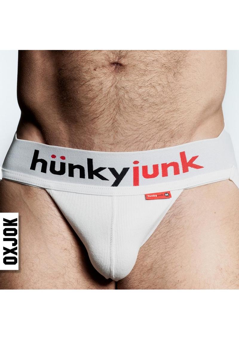 Load image into Gallery viewer, Hunker Comfy Pouch Slider-Strap Jock - White Snow
