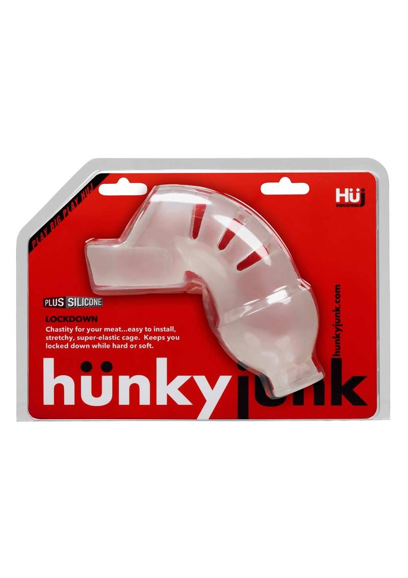 Load image into Gallery viewer, Hunkyjunk Lockdown Silicone Chastity Cage - Clear
