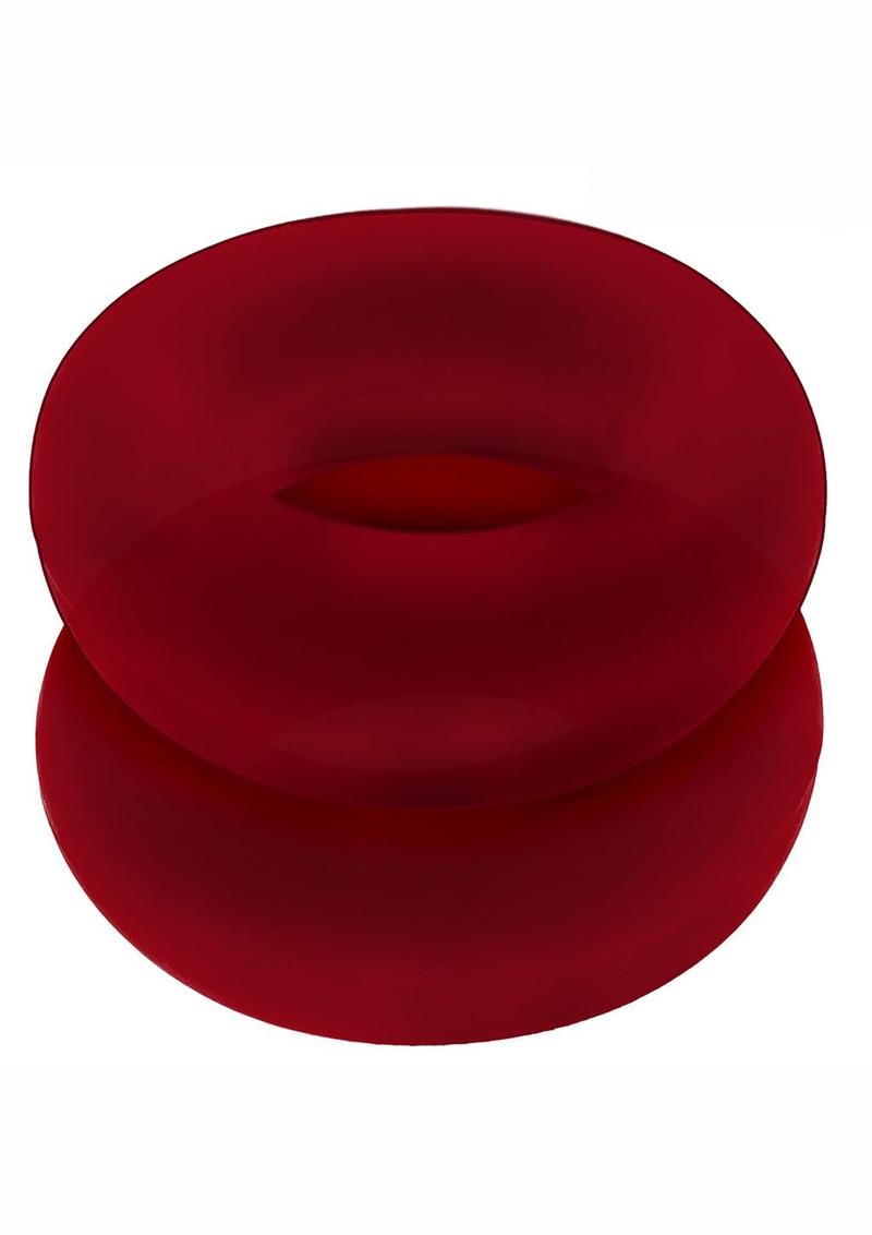 Load image into Gallery viewer, Hunkyjunk Stiffy Bulge Silicone Cock Rings - Cherry Ice/Red - 2 Pack
