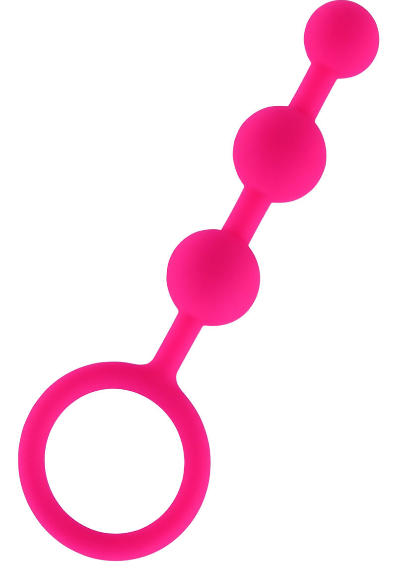 Load image into Gallery viewer, Hustler Silicone Anal Beads 3 Balls - Pink - 5.5in
