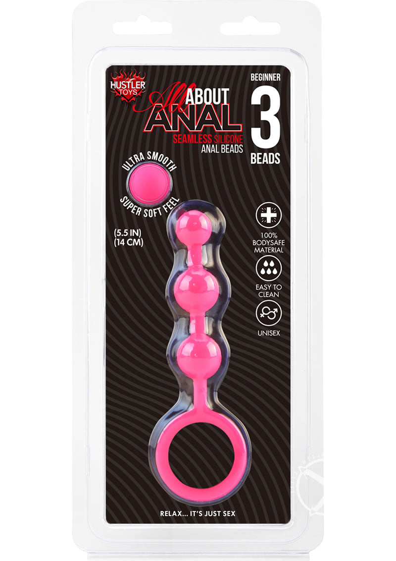 Load image into Gallery viewer, Hustler Silicone Anal Beads 3 Balls - Pink - 5.5in
