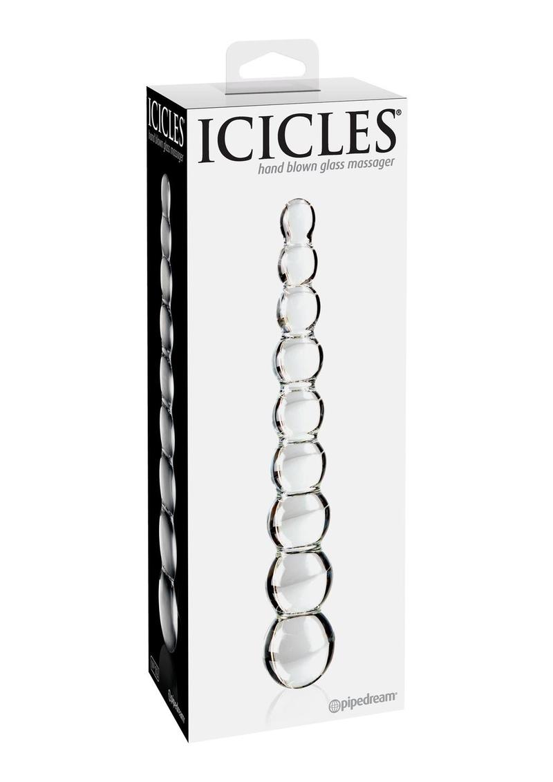 Load image into Gallery viewer, Icicles No. 2 Beaded Glass Anal Probe - Clear
